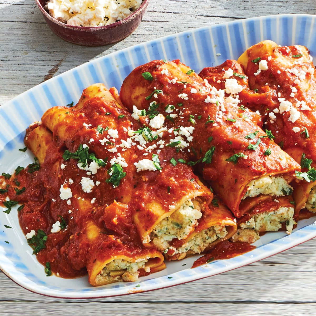 Cheese and Spinach Cannelloni