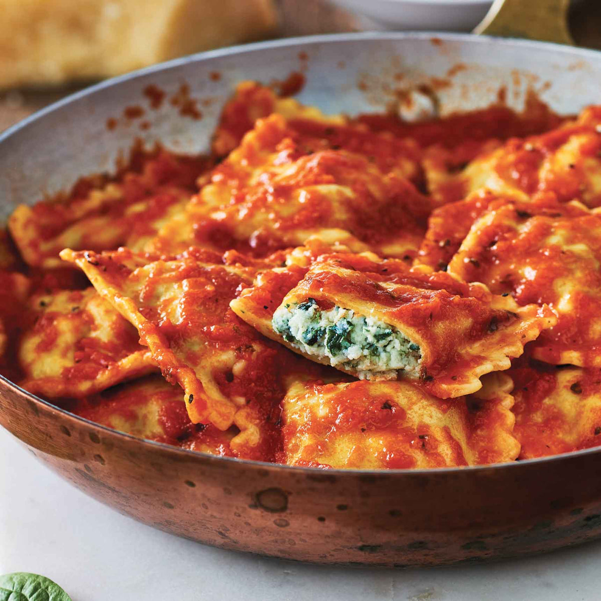 Cheese and Spinach Ravioli
