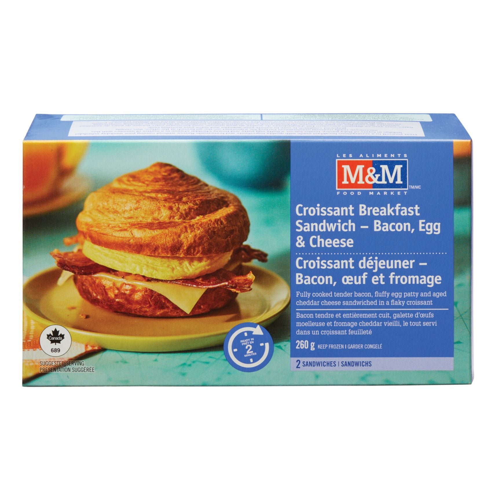 Croissant Breakfast Sandwich - Bacon, Egg & Cheese