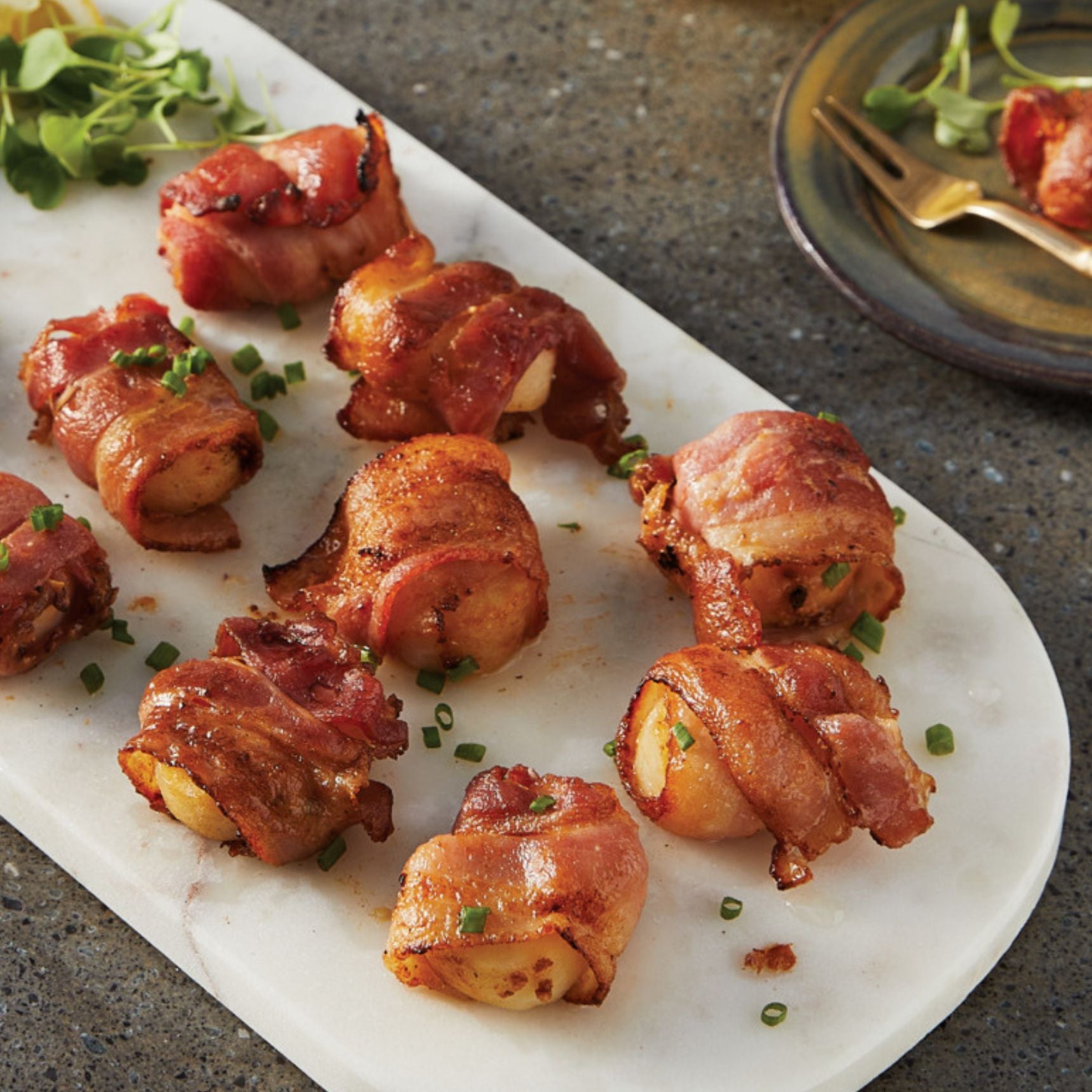 Bacon Wrapped Scallop Medallions