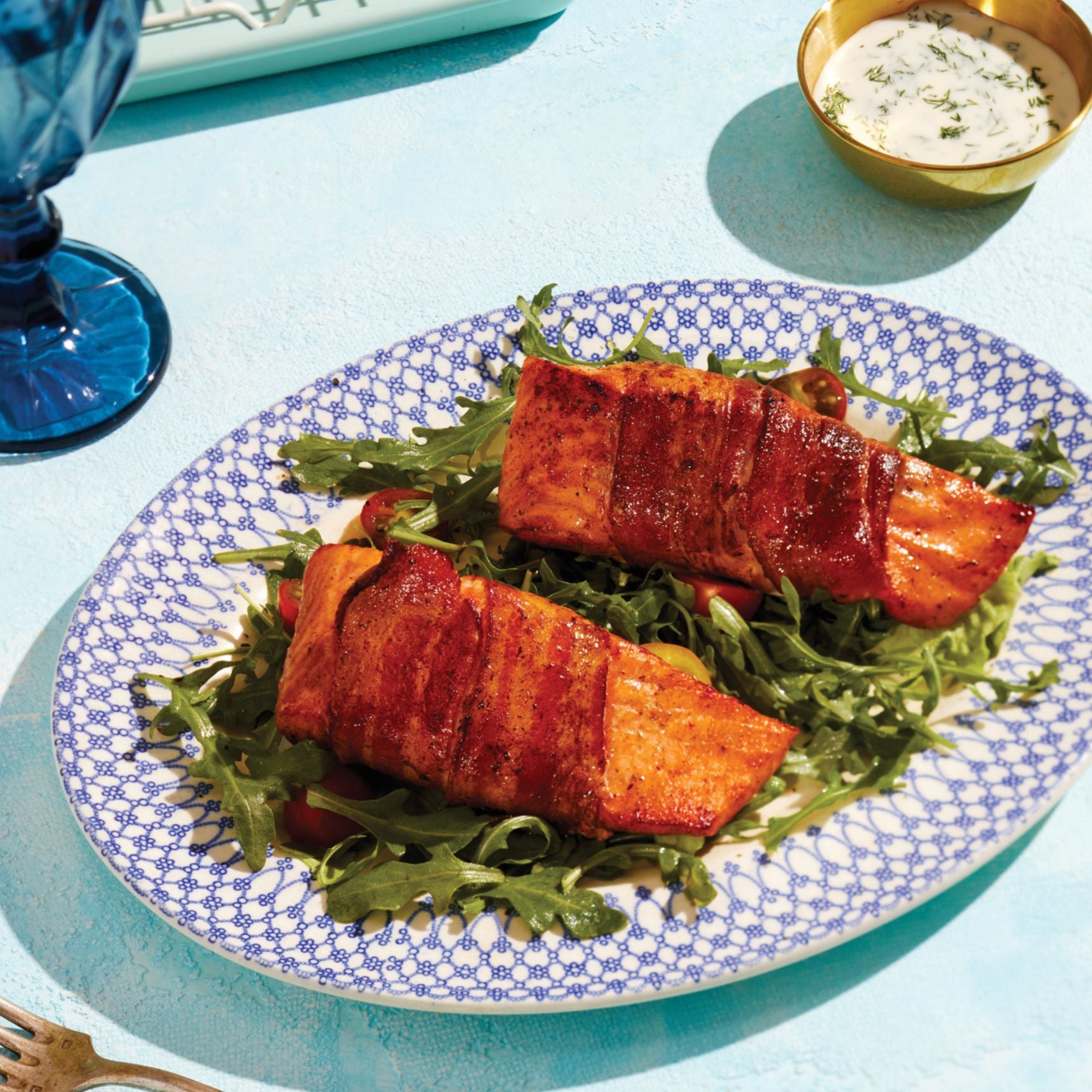 Maplewood Smoked Bacon Wrapped Salmon