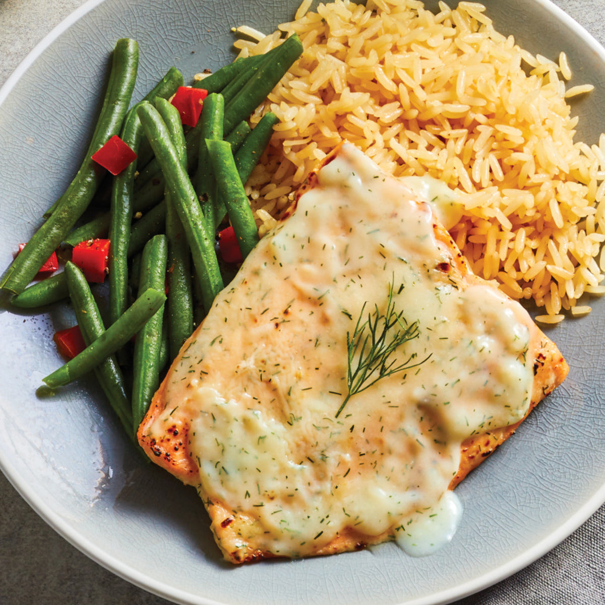 Pink Salmon in Dill Sauce