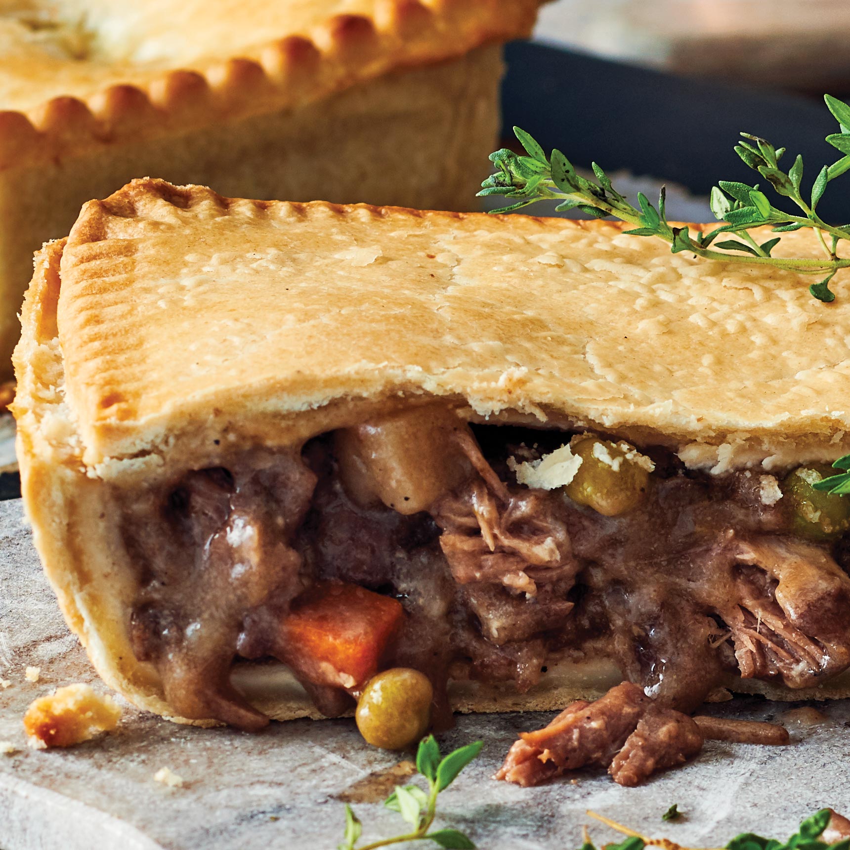 Deep Dish Beef and Vegetable Pie