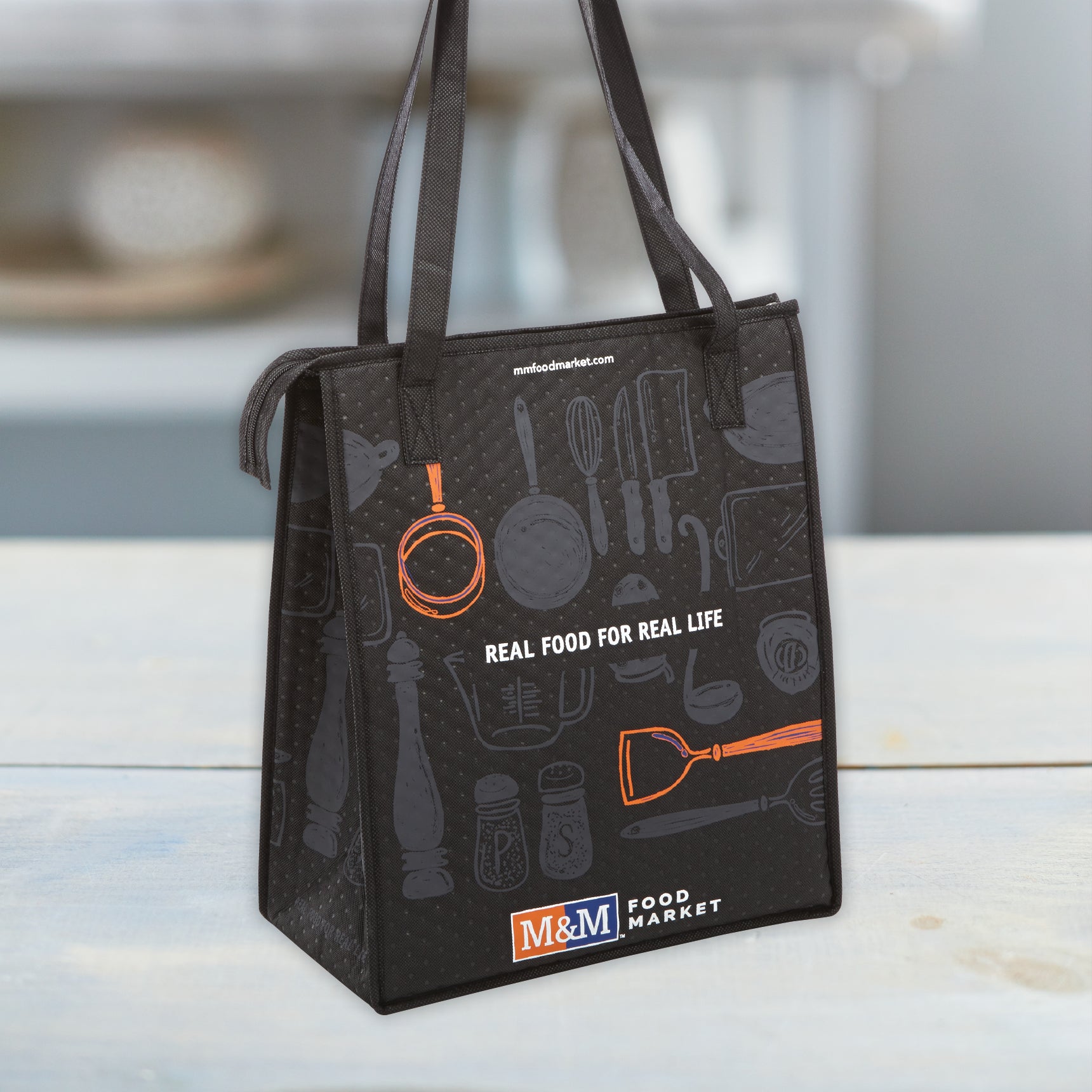 Bilingual Reusable Cooler Waffle Bag