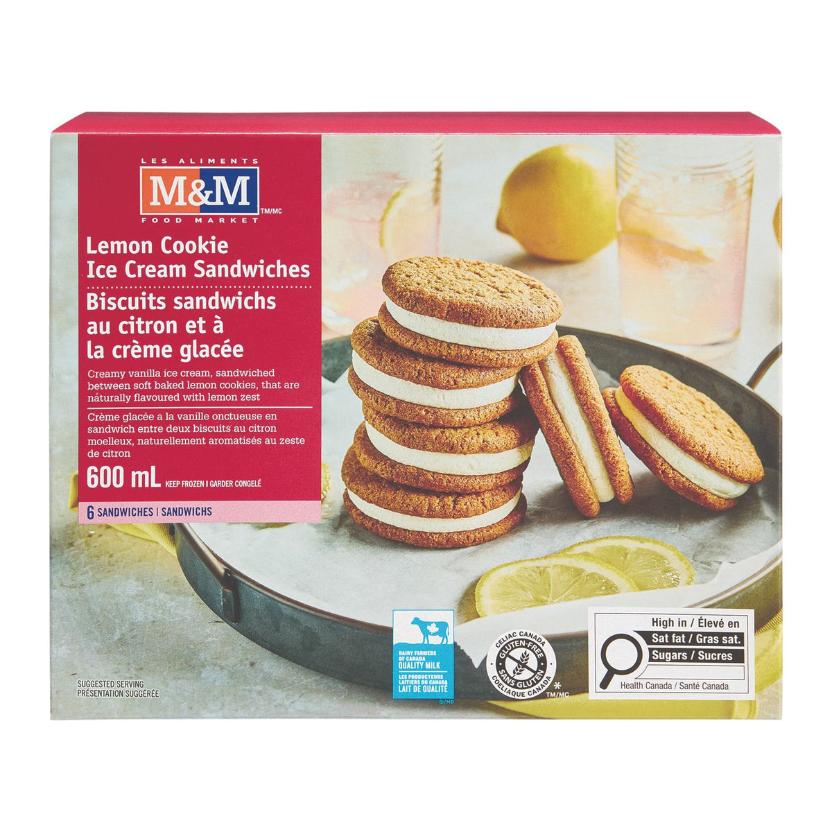 Lemon Cookie Ice Cream Sandwiches
