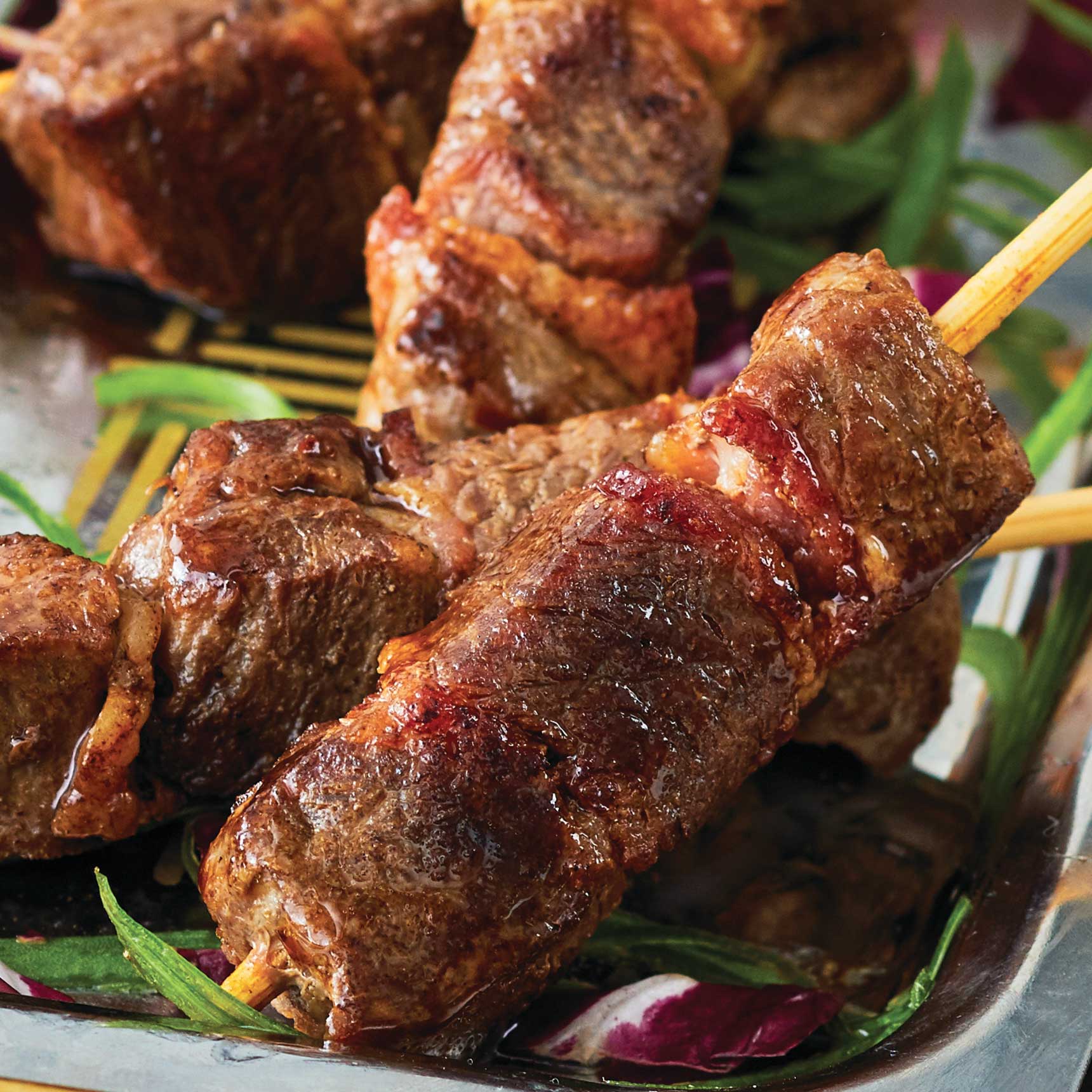 Beef and Bacon Skewers