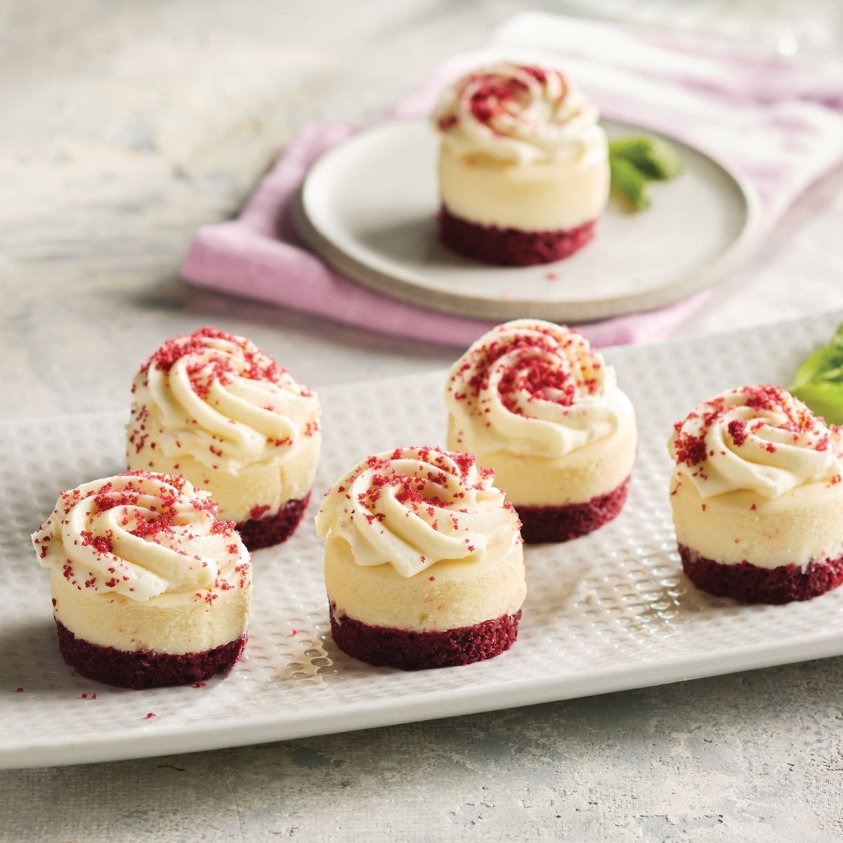 Mini Red Velvet Cheesecakes