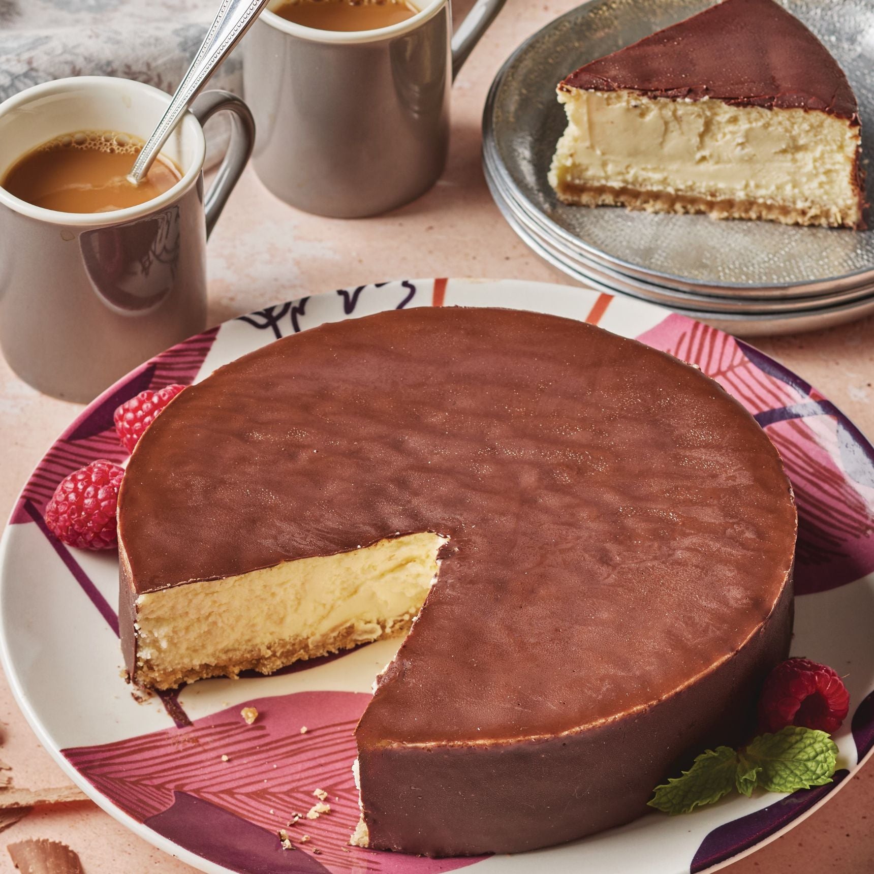 Chocolate Dipped Cheesecake
