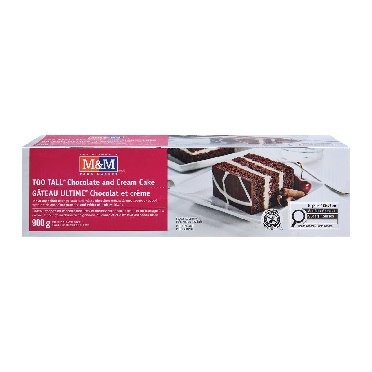TOO TALL® Chocolate and Cream Cake