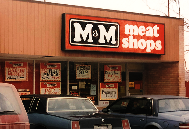 Outside the first M&M Food Market location