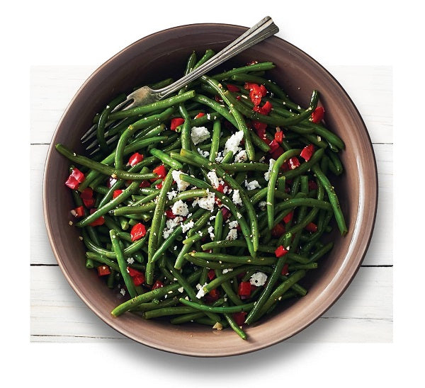Bistro-Style Green Beans in a brown bowl