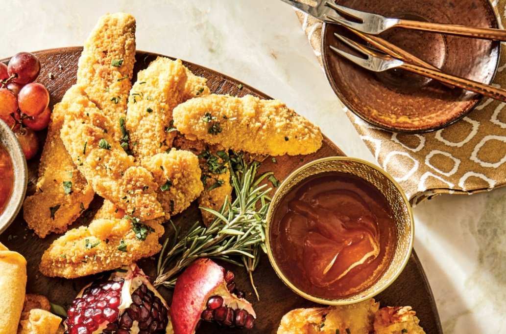 Chicken Strips and Plum Sauce