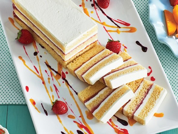 Strawberry Shortcake with Fruit Coulis