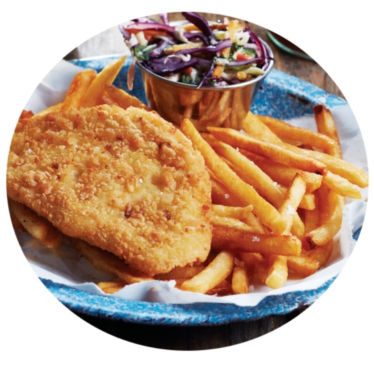 Breaded Chicken Breast with fries