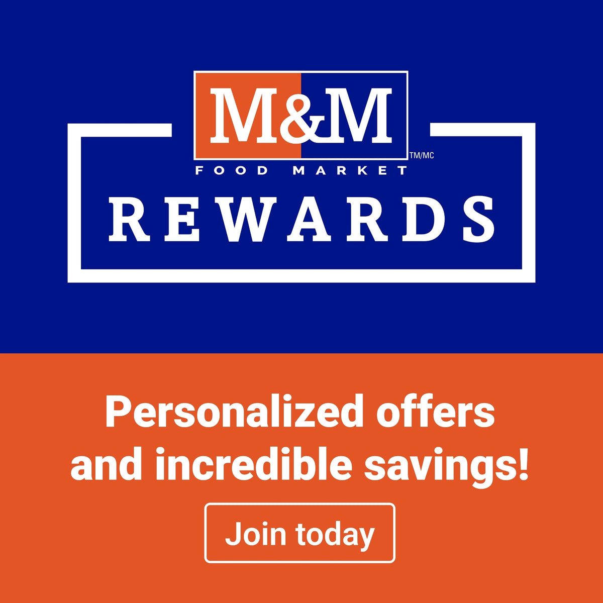 M&M Food Market Rewards - Join today for personalized offers and incredible savings!