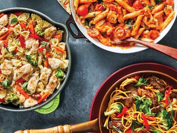 Three 20 minute frozen meal kits