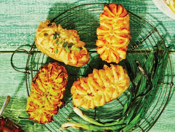 Cooked from frozen Stuffed Potatoes