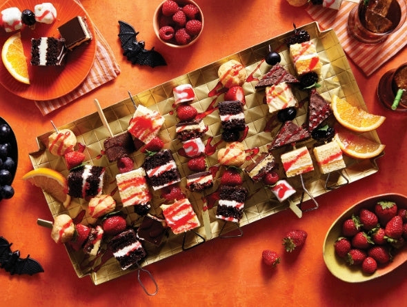 Halloween styled dessert skewers